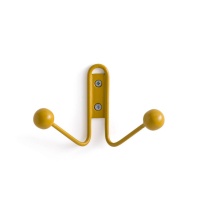 Вешалка-крючок Двойная из металла Hiba единый размер желтый LA REDOUTE INTERIEURS  фото, kupilegko.ru